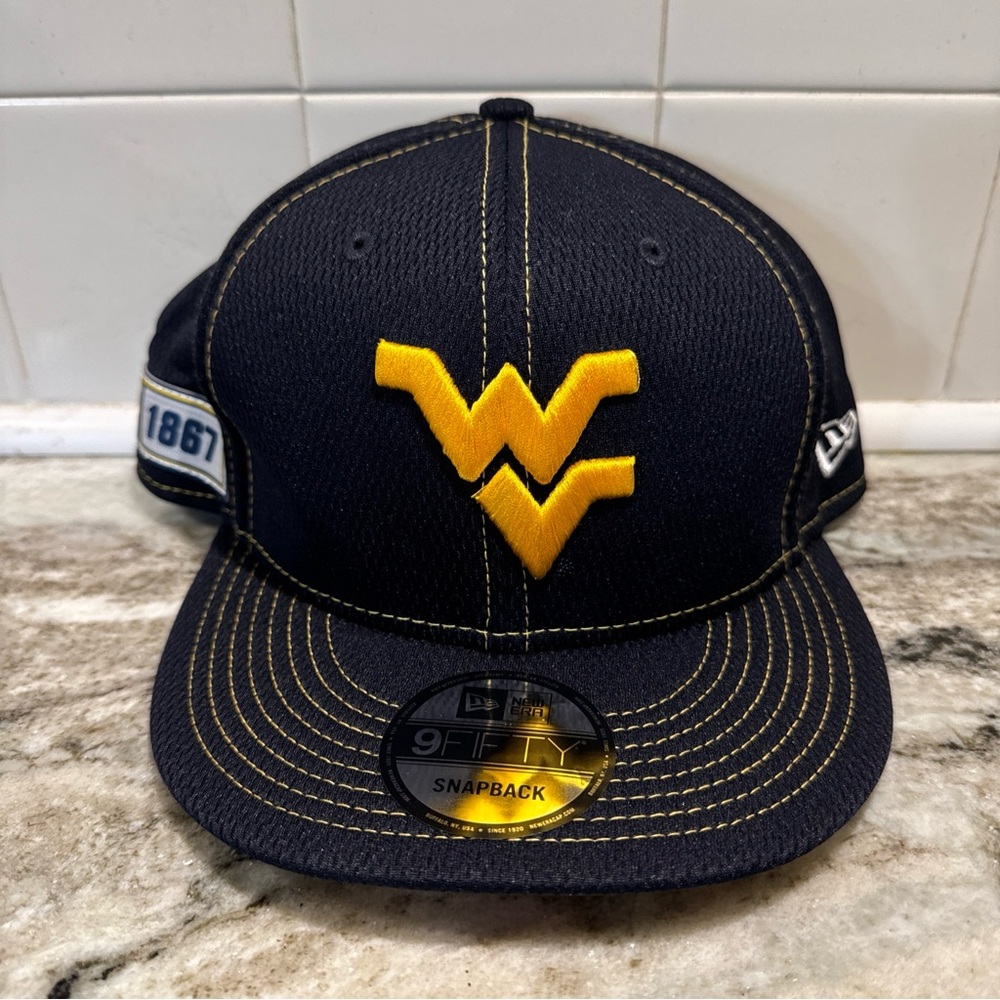 New Era Sideline West Virginia Mountaineers 9Fifty Snapback Navy Blue Hat Cap